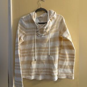 ROXY Woven Poncho Hoodie in Baked Clay (Brown-ish) Medium